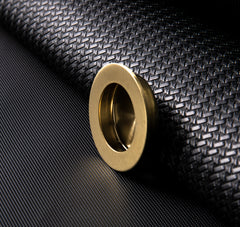 Flush Pull Round - Satin Brass