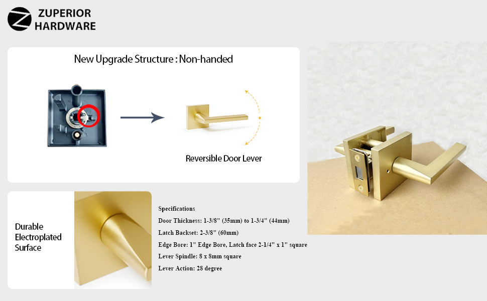 Satin Brass Pravicy Tubular Magnetic Latch Leverset