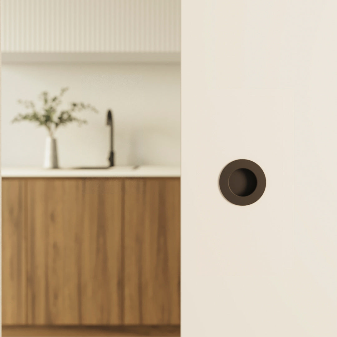 Flush Pull Round - Matte Black