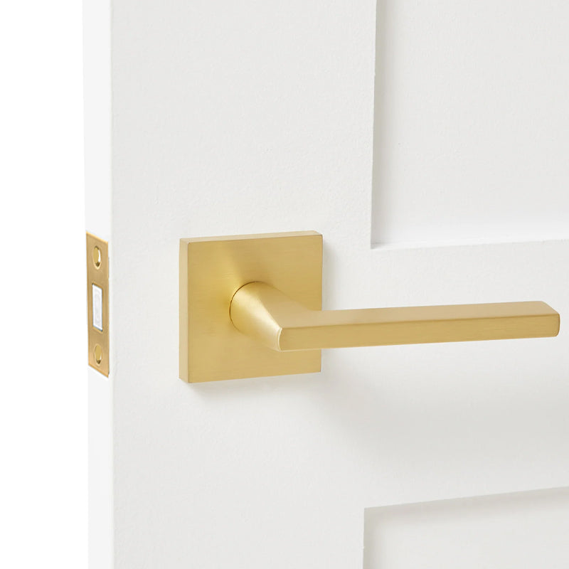 Satin Brass Pravicy Tubular Magnetic Latch Door Lever for privacy bathroom interior doors
Zuperior Hardware door hardware shop