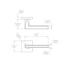 Chrome Pravicy Tubular Magnetic Latch Leverset