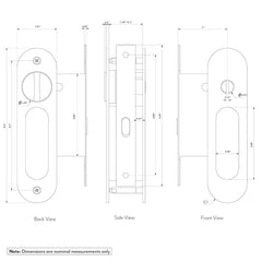 Casio Sliding Door Privacy Lock Matte Black