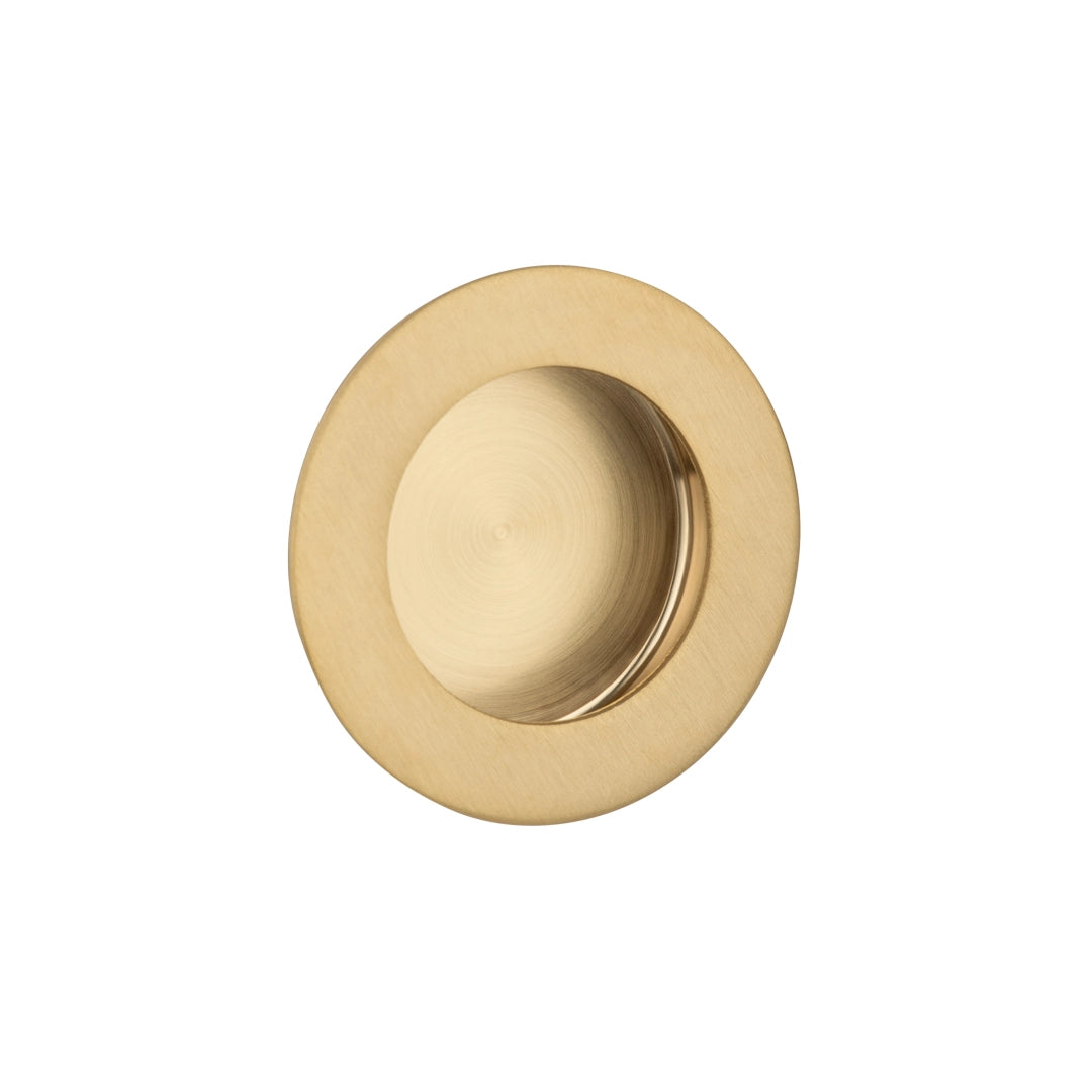 Flush Pull Round - Satin Brass