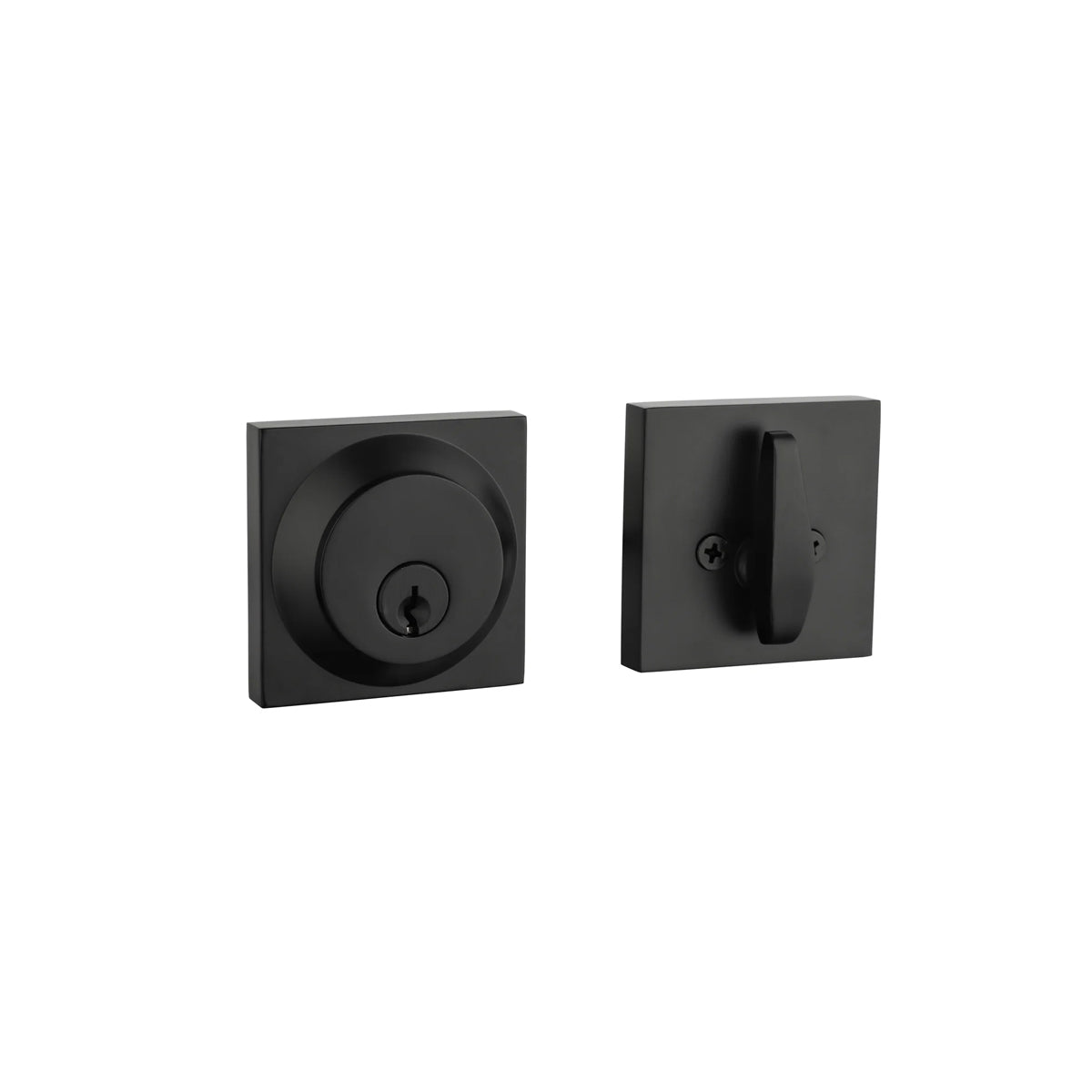 Square Deadbolt - Matte Black