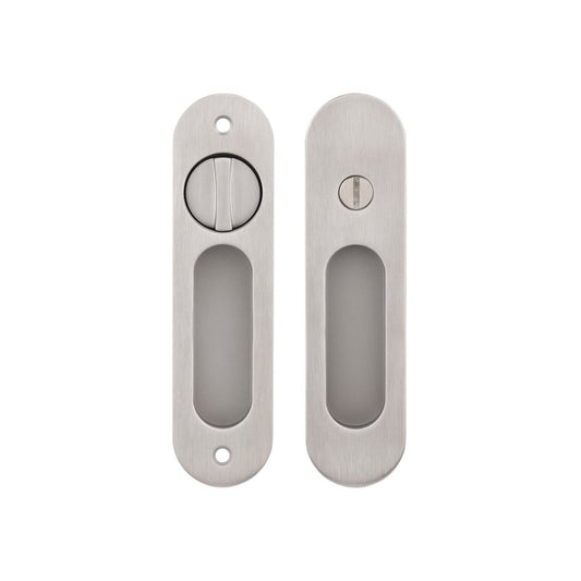 Kelio Sliding Door Privacy Lock Satin Nickel