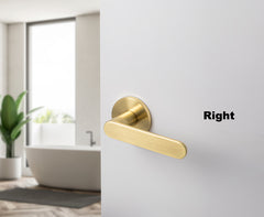 Lewon Satin Brass Passage Door Handle Set