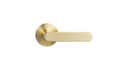 Lewon Satin Brass Passage Door Handle Set