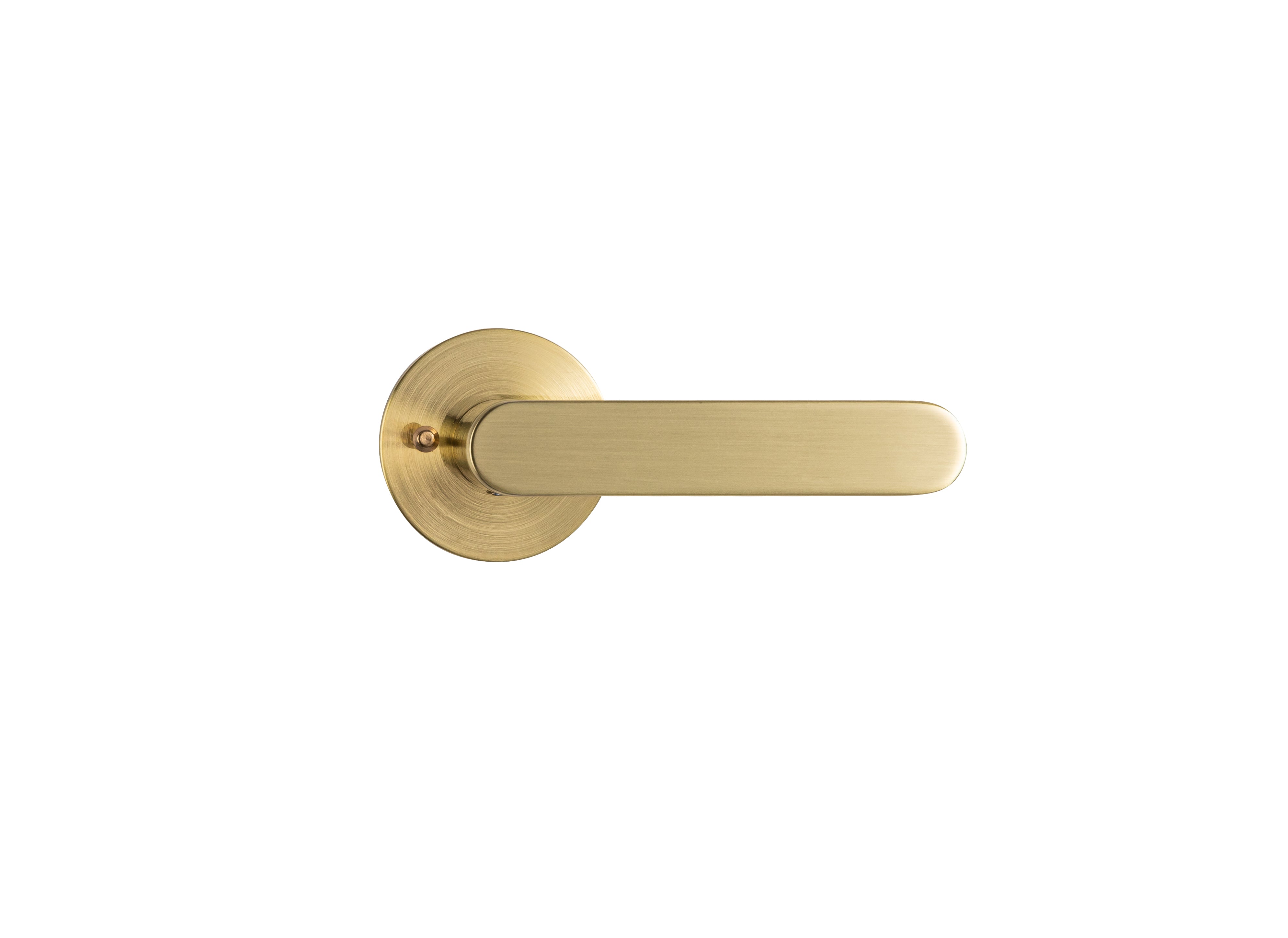 Yolo Satin Brass Privacy Door Handle Set